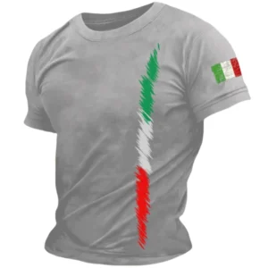Simple Italia Flag Graphics T-shirts Summer Fashion Short Sleeve O Neck 3D Printed T Shirts Casual Streetwear Oversized Mens Tee - Image 5