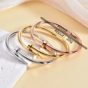 INS Simple 316L Nail Light Luxury Stainless Steel Jewelry Women's High Quality Bracelet Multi Functional Non-fading Hand Jewelry - Image 7