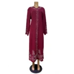 Muslim Clothing Woman Abaya Dubai Luxury Islam Ramadan Kebaya Long Sleeve Diamonds Holiday Dress Eid Femme Islamic Dress Abayas