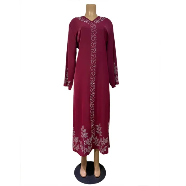 Muslim Clothing Woman Abaya Dubai Luxury Islam Ramadan Kebaya Long Sleeve Diamonds Holiday Dress Eid Femme Islamic Dress Abayas