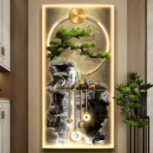 Led Flowing Water Prosperity Wall Lamps Are Suitable For Living Rooms, Bedrooms, Corridors And Room Decoration Lighting Hanging - Image 6