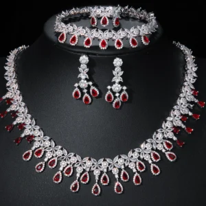 EmmayaZircons Shiny Cubic Zirconia Evening Party Dress Jewelry Set for Women Trendy Bridal Wedding Collection Accessories - Image 3