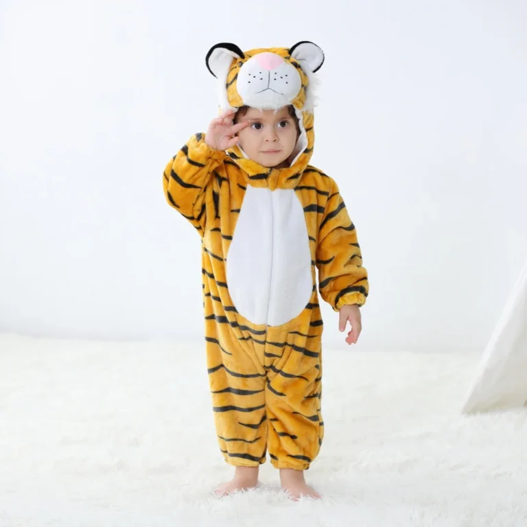 2024 Baby Kigurumi Stitch Dinosaur Cartoon Romper Infant Kids Animal Pajamas Jumpsuit Christmas Girls Boys Anime Cosplay Costume - Image 4