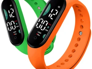 Kids Electronic Watch Sports Waterproof Wrist Watch Large Font Screen LED Display Luminous Auto Date Full Calendar Digital Watch