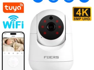 Fuers 5MP WiFi Camera Tuya Smart Home Indoor Wireless IP Surveillance Camera AI Detect Automatic Tracking Security Baby Monitor