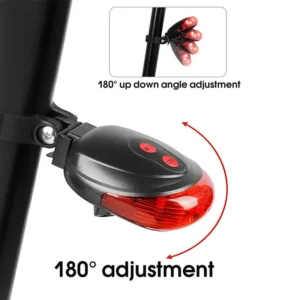 5 LED Bike Tail Lamp Night Riding Laser Light Outdoor Cycling Waterproof Safety Warning Taillight - Image 4