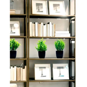 1pc Fake Plant Black Pot, Mini Artificial Eucalyptus Potted Plant for Indoor Home Office Farmhouse Bathroom Table Decorating - Image 5