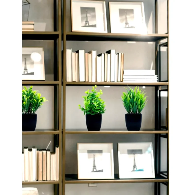 1pc Fake Plant Black Pot, Mini Artificial Eucalyptus Potted Plant for Indoor Home Office Farmhouse Bathroom Table Decorating - Image 5