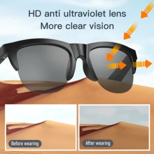 Touch Based Intelligent Bluetooth Glasses with Bone Conduction For Outdoor Sports Calls Sunglasses Business Wireless Headphones - Image 4