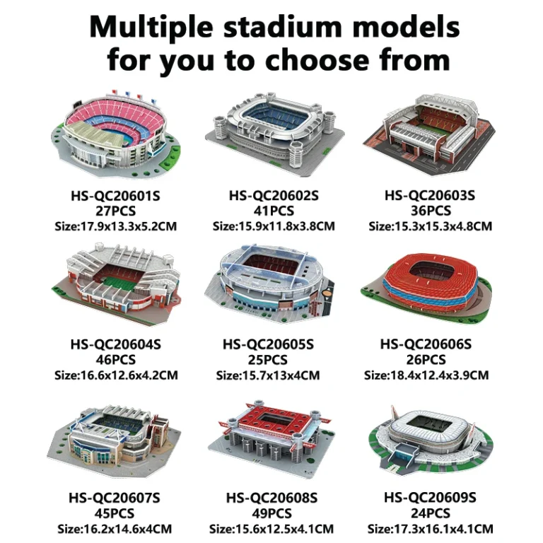 Creative DIY 3D Paper Puzzle Football Field Stadium Assembled Model Educational Toys Jigsaw Puzzle For Kids Fans Gifts - Image 6