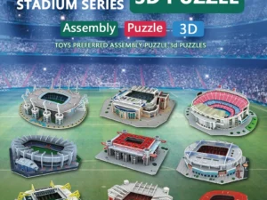 Creative DIY 3D Paper Puzzle Football Field Stadium Assembled Model Educational Toys Jigsaw Puzzle For Kids Fans Gifts