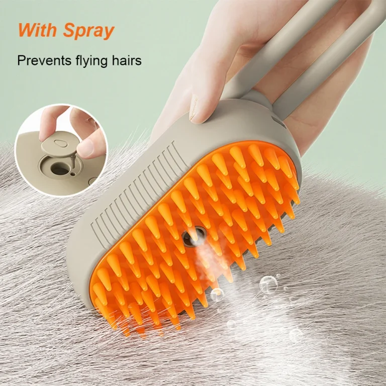3 in 1 Pet Electric Steam Brush Cat and Dog Cleaning Spray Massage Grooming Comb Retractable Handle Pet Hair Removal BeautyBrush - Image 4