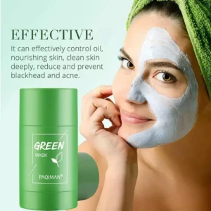 Green Tea Solid Cleansing Mask,Blackhead Remover with Green Tea Extract,Deep Pore Cleansing,Whitening Moisturizing SkinCare Mask - Image 4