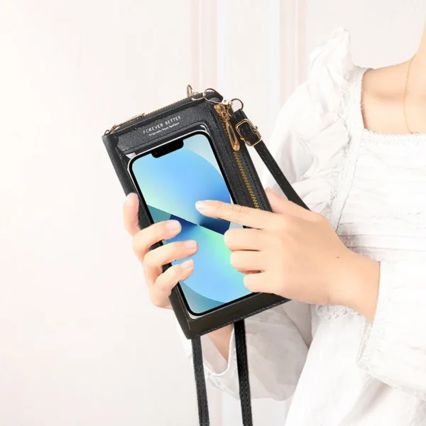 Touch Screen Phone Bag Crossbody Bags Multifunctional Shoulder Wallet Mini Women's Bag Wear-resistant Mobile Wallet Card Holder - Image 5