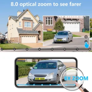 9MP WiFi Camera Outdoor8X Zoom Security Camera 4K Video Surveillance Three Lens Dual Screen PTZ ICsee Alexa NVR Security CCTV - Image 3