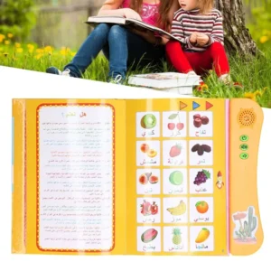 Islam Electronic Learning Book, Birthday Gift Funny Children Sound Book Arabic Cartoon Pattern Interactive for Travel Orange - Image 3