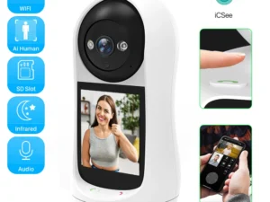4MP 2K PTZ Wifi Camera Video Call with 2.8 Inch IPS Screen Baby Cry Sound Detection Security IP Camera 3MP Baby Monitor iCSee
