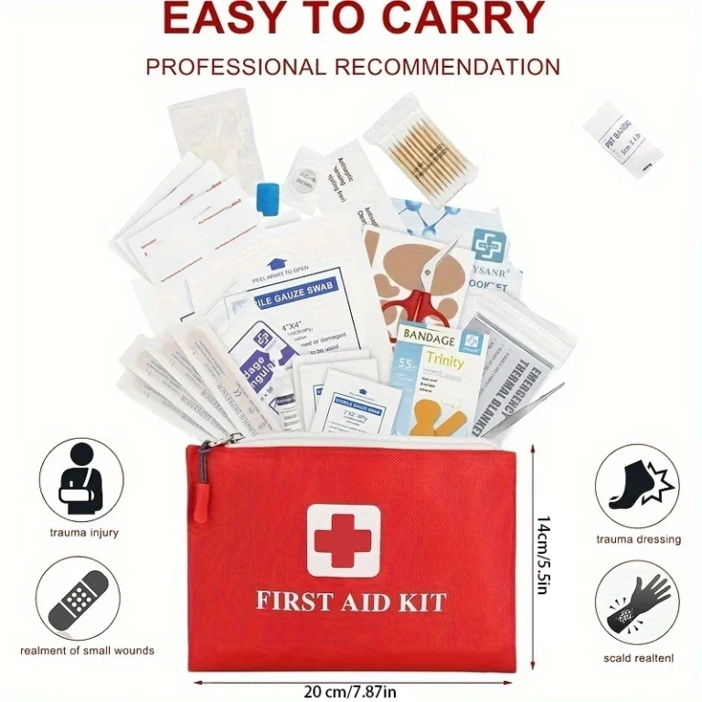 Multi-purpose small/large first aid kit: portable first aid kit for outdoor hunting, hiking, camping, etc., includes accessories - Image 3