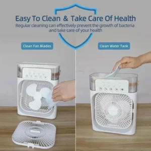 New 3 In 1 Fan AIr Conditioner Household Small Air Cooler LED Night Light Portable Humidifier Air Adjustment Fan Office Home Fan - Image 7