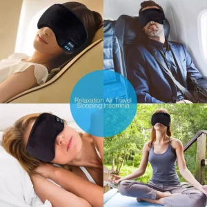 Bluetooth Wireless Headphones Sleeping Eye Mask Earphones Smart Music Sleep Headband Soft Elastic Eye Cover Headset Yoga Travel - Image 5