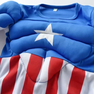 Hero Hulk Captain America Cosplay Costume Boy Kids Clothes Spiderman Muscle Suit Halloween Carnival Birthday Party - Image 5