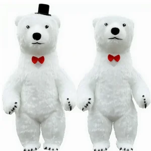 Polar Bear Inflatable Mascot Costume Cute Creative Birthday Party Panda Carnival Role Playing Walking Cartoon Inflatable Costume - Image 3
