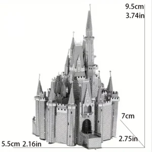 3D Metal Puzzle Cinderella Castle DIY Model Building Kit Adult Toys Birthday Gift - Image 6