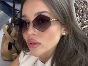 Vintage Steampunk Polygon Sunglasses Women 2025 Luxury Brand Classic Hexagon Sun Glasses Trendy Driving Shades For Ladies UV400