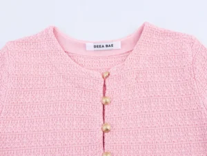 DEEABAE Summer New Women's Clothing European And American Layered Decoration Round Neck Short Sleeved Knitted Three Piece Set - Image 7