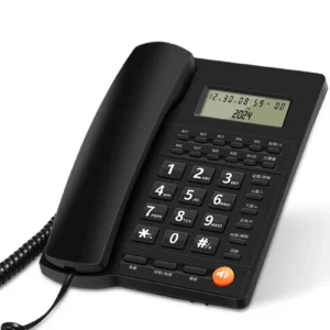 Desk Corded Telephone With Display For Home/Hotel/Office Support Music On Hold Landline Phone Corded - Image 4