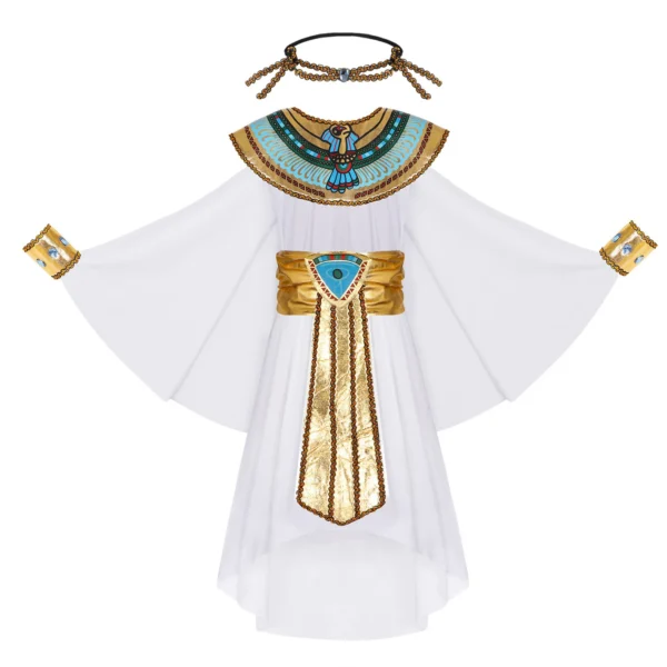Egyptian Pharaoh Cleopatra Costumes Cosplay Costume Egypt Princess Prince New Year Carnival Party Dress for Child - Image 5