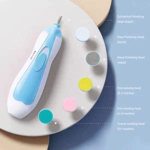 Electric Baby Nail File Nail Clipper Toddler Toenail Care Set Nail Scissors Blue Pink Boys Girls Safe Not To Hurt Baby Hands - Image 6