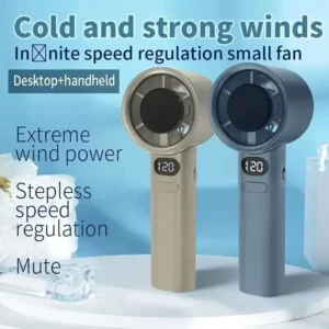 Portable Handheld Mini Turbo Fan USB Powered Fan with 120 Speed Stepless Adjustment Strong Wind Air Cooling for Outdoor Use - Image 3