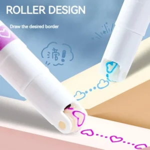 6Pcs/Set Flower Line Shape Highlighter Pen Roller Tip Curve Liner Marker Kawaii Korean Stationery School Office Supplies Gifts - Image 4
