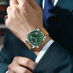 POEDAGAR Luxury Man Watch Quartz Waterproof Luminous Date Chronograph Leather Men Wristwatch Military Sports Men's Watches Reloj - Image 6