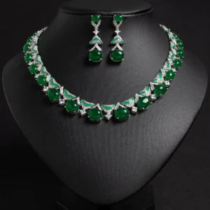 New Deluxe Delicate Oil Painting Drops Ladies Jewellery Necklace Earrings Set Party Banquet Prom Travel Dress Accessories M-343 - Image 3