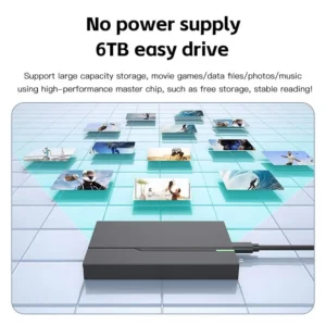 2.5" External Hard Drive Enclosure USB 3.0 Hard Disk Case 6TB Supports 7mm 9.5mm SATA SSD HDD For Laptop PC - Image 5