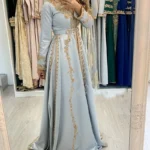 Customized Moroccan Caftan Evening Dresses Beads Hand Work Muslim Evening Dress Arabic Abaya Formal Dress robe de soiree платье