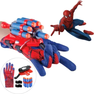 New Marvel Spiderman Anime Figure Plastic Cosplay Glove Launcher Set Toy Hero Wrist Launcher Kids Funny Toys Boy Children Gifts