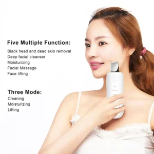 Ultrasonic Skin Scrubber Scrubber Deep Vibrate Facial Cleaner Shovel Face Scrubber Peeling Black Head Remover Facial Massager - Image 6