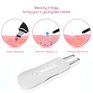 Ultrasonic Skin Scrubber Scrubber Deep Vibrate Facial Cleaner Shovel Face Scrubber Peeling Black Head Remover Facial Massager - Image 2