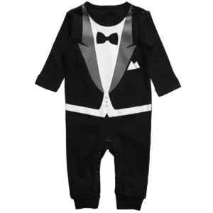 Hot Retail Baby Boys Romper Suit Set Infant Toddler Cotton Long Sleeve Formal Gentlemen Suit Bodysuit Kids Jumpsuit Sets 4Sizes - Image 5