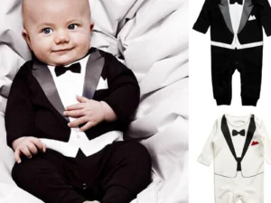 Hot Retail Baby Boys Romper Suit Set Infant Toddler Cotton Long Sleeve Formal Gentlemen Suit Bodysuit Kids Jumpsuit Sets 4Sizes