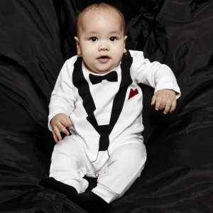 Hot Retail Baby Boys Romper Suit Set Infant Toddler Cotton Long Sleeve Formal Gentlemen Suit Bodysuit Kids Jumpsuit Sets 4Sizes - Image 2