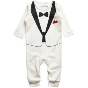 Hot Retail Baby Boys Romper Suit Set Infant Toddler Cotton Long Sleeve Formal Gentlemen Suit Bodysuit Kids Jumpsuit Sets 4Sizes - Image 3