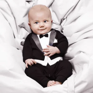 Hot Retail Baby Boys Romper Suit Set Infant Toddler Cotton Long Sleeve Formal Gentlemen Suit Bodysuit Kids Jumpsuit Sets 4Sizes - Image 4