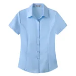 Women's Short-sleeved Slim-fitting White Large Size Business Wear Short-sleeved Women Shirt Women Tops Blouse Women