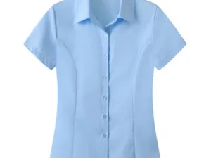 Women's Short-sleeved Slim-fitting White Large Size Business Wear Short-sleeved Women Shirt Women Tops Blouse Women