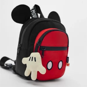 Disney Cartoon Mickey Mouse Cute Fashion Backpack Women's Minnie Canvas School Bag Fashion Large Capacity Backpack Girls Mochila - Image 2