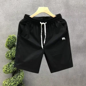 Simple White Men's Shorts Summer Thin Beach Pants Casual Loose Home Leisure Big Boxer Shorts Comfortable Breathable Sweatpants